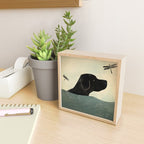 Black Lab Swim Dog Mini Art Print Gallery Image 2
