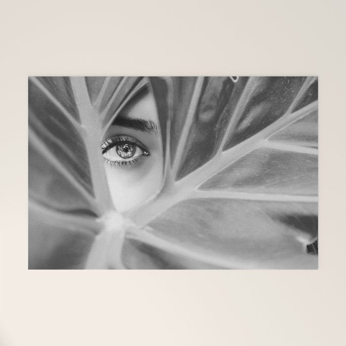 Mysterious Girl Welcome Mat Gallery Image 1