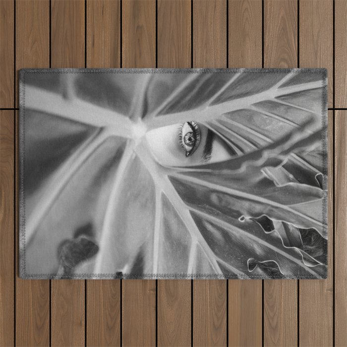Mysterious Girl Outdoor Rug Gallery Image 1