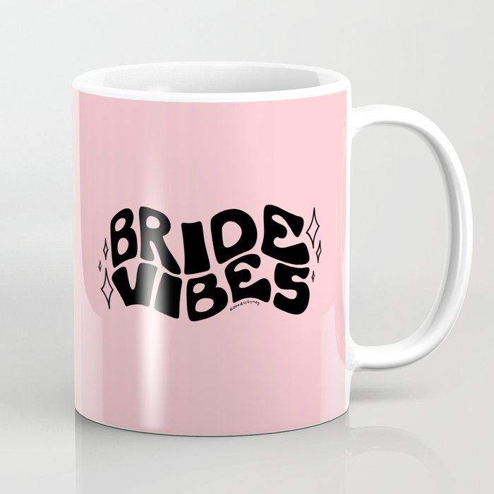 Bride Vibes in Black Coffee Mug Gallery Image 1