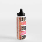 Monkey Business | Watercolor Tropical Goa Architecture Painting | Travel Pastel Pink Blush Building Water Bottle Gallery Image 3