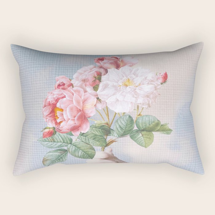 Floral Lady Rectangular Pillow Gallery Image 2