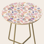 Colorful Sea Shells Spiritual Feminine Seashore Animal Print Side Table Gallery Image 2