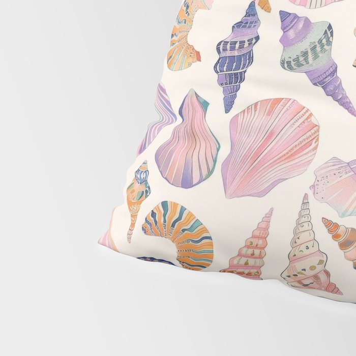 Colorful Sea Shells Spiritual Feminine Seashore Animal Print Pillow Sham Gallery Image 4