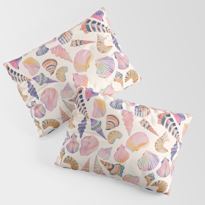 Colorful Sea Shells Spiritual Feminine Seashore Animal Print Pillow Sham Gallery Image 3