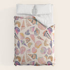 Colorful Sea Shells Spiritual Feminine Seashore Animal Print Duvet Cover Gallery Image 6