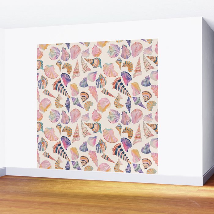 Colorful Sea Shells Spiritual Feminine Seashore Animal Print Wall Mural Gallery Image 2