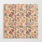 Colorful Sea Shells Spiritual Feminine Seashore Animal Print Wood Wall Art Gallery Image 1