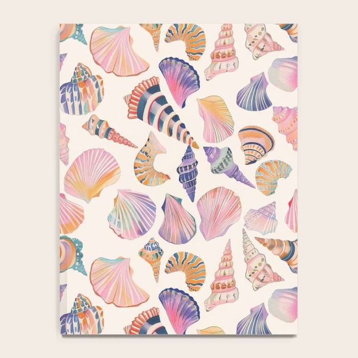 Colorful Sea Shells Spiritual Feminine Seashore Animal Print Notebook Gallery Image 4