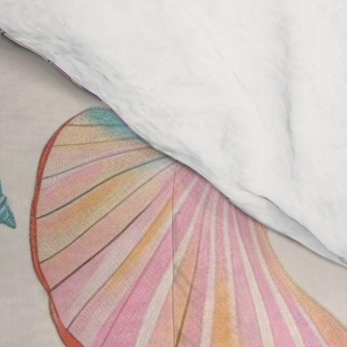 Colorful Sea Shells Spiritual Feminine Seashore Animal Print Comforter Gallery Image 4