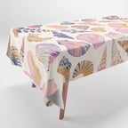Colorful Sea Shells Spiritual Feminine Seashore Animal Print Tablecloth Gallery Image 1