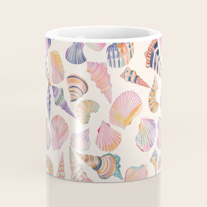 Colorful Sea Shells Spiritual Feminine Seashore Animal Print Coffee Mug Gallery Image 4