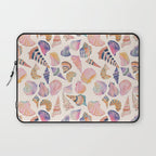 Colorful Sea Shells Spiritual Feminine Seashore Animal Print Laptop Sleeve Gallery Image 1