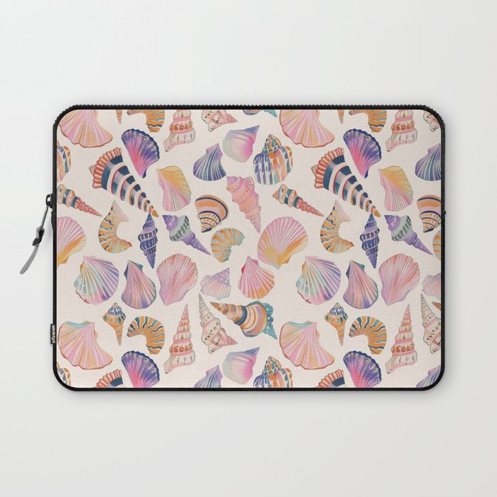 Colorful Sea Shells Spiritual Feminine Seashore Animal Print Laptop Sleeve Gallery Image 1