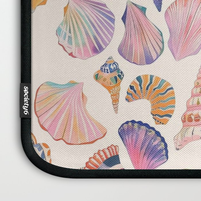 Colorful Sea Shells Spiritual Feminine Seashore Animal Print Laptop Sleeve Gallery Image 3