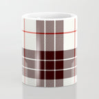 White Tartan with Black and Red Stripes Coffee Mug Gallery Image 4