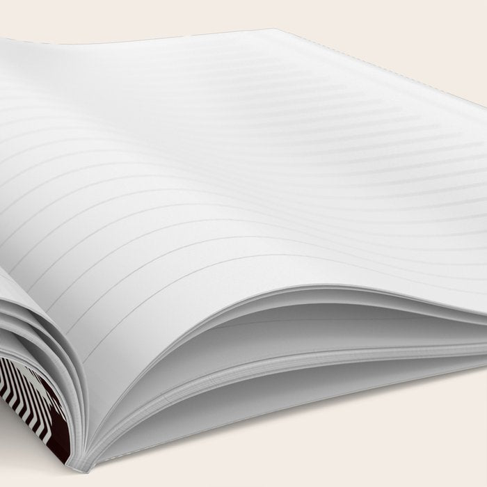 White Tartan with Black and Red Stripes Notebook Gallery Image 2