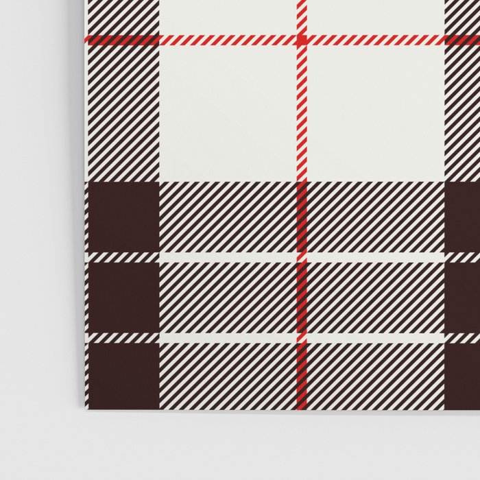 White Tartan with Black and Red Stripes Poster Gallery Image 3