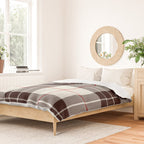 White Tartan with Black and Red Stripes Duvet Cover Gallery Image 2