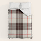 White Tartan with Black and Red Stripes Comforter Gallery Image 6