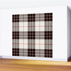 White Tartan with Black and Red Stripes Wall Mural Gallery Image 2