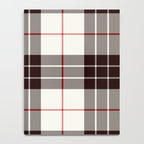 White Tartan with Black and Red Stripes Notebook Gallery Image 4