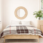 White Tartan with Black and Red Stripes Duvet Cover Gallery Image 3