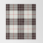 White Tartan with Black and Red Stripes Throw Blanket Gallery Image 2