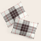 White Tartan with Black and Red Stripes Pillow Sham Gallery Image 3