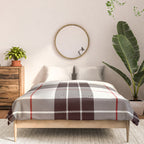 White Tartan with Black and Red Stripes Comforter Gallery Image 3