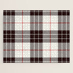 White Tartan with Black and Red Stripes Jigsaw Puzzle Gallery Image 1