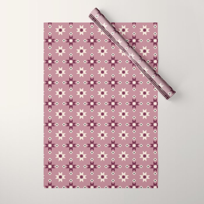 Modern quilt - berry Wrapping Paper Gallery Image 1