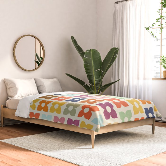 Retro Nostalgic Pastel Flowers Comforter Gallery Image 2