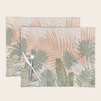 Abstract tropical plants pastel Placemat Gallery Image 1