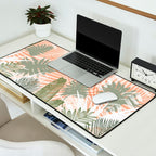 Abstract tropical plants pastel Desk Mat Gallery Image 2