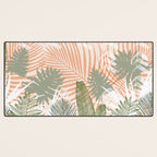 Abstract tropical plants pastel Desk Mat Gallery Image 3