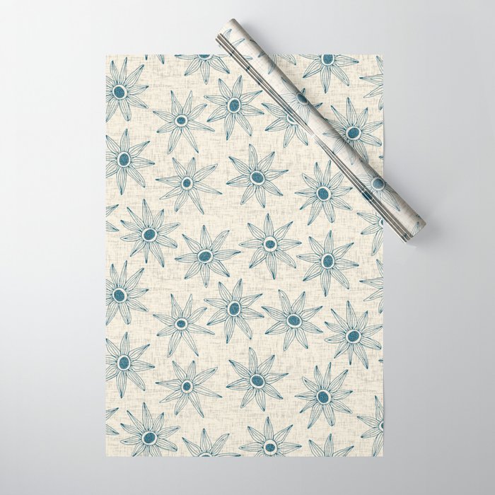 sema cream blue Wrapping Paper Gallery Image 1