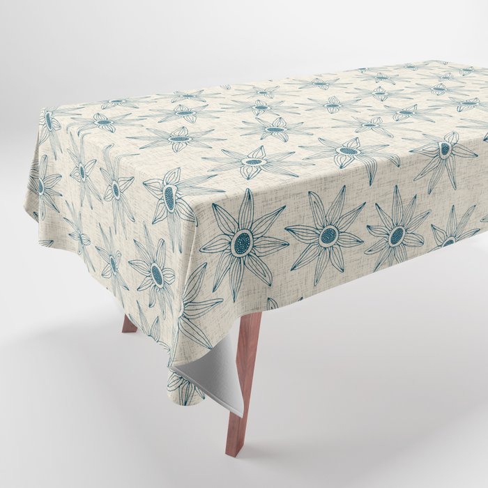 sema cream blue Tablecloth Gallery Image 1