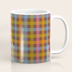 Eclectic Gingham Plaid Cozy Multicolored Checkered Pattern with Brown Coffee Mug Gallery Image 1