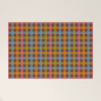 Eclectic Gingham Plaid Cozy Multicolored Checkered Pattern with Brown Welcome Mat Gallery Image 1