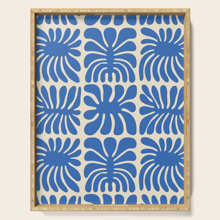 Abstract organic nature plant leaf pattern Serving Tray Gallery Image 1