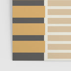 Retro Contemporary Block Stripes in Charcoal Ochre Poster Gallery Image 3