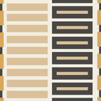 Retro Contemporary Block Stripes in Charcoal Ochre Coffee Mug Gallery Image 2