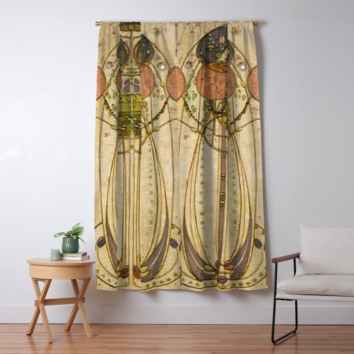 Charles Rennie Mackintosh , The Wassail  Window Curtain Gallery Image 5