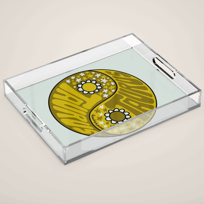 Taurus Yin Yang Acrylic Tray Gallery Image 1