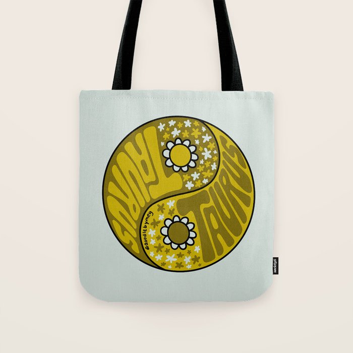Taurus Yin Yang Tote Bag Gallery Image 1
