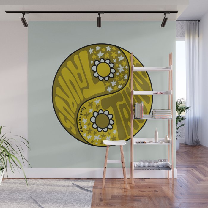 Taurus Yin Yang Wall Mural Gallery Image 1