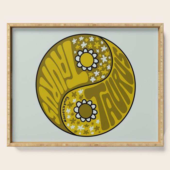 Taurus Yin Yang Serving Tray Gallery Image 1