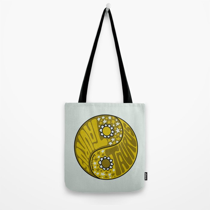 Taurus Yin Yang Tote Bag Gallery Image 2