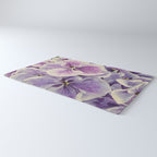 Purple hydrangea watercolor Rug Gallery Image 3